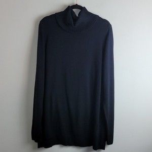 H by Halston tuttleneck tunic sweater Sz XL Black